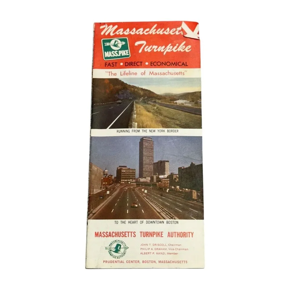 Vintage Travel Maps – Massachusetts, Maine 1970, Turnpike Highway Road Maps - Picture 3 of 13